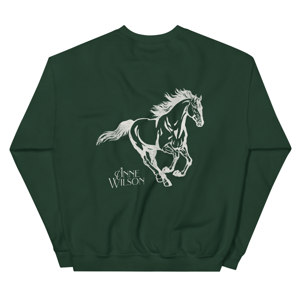Green REBEL Crewneck Sweatshirt Back