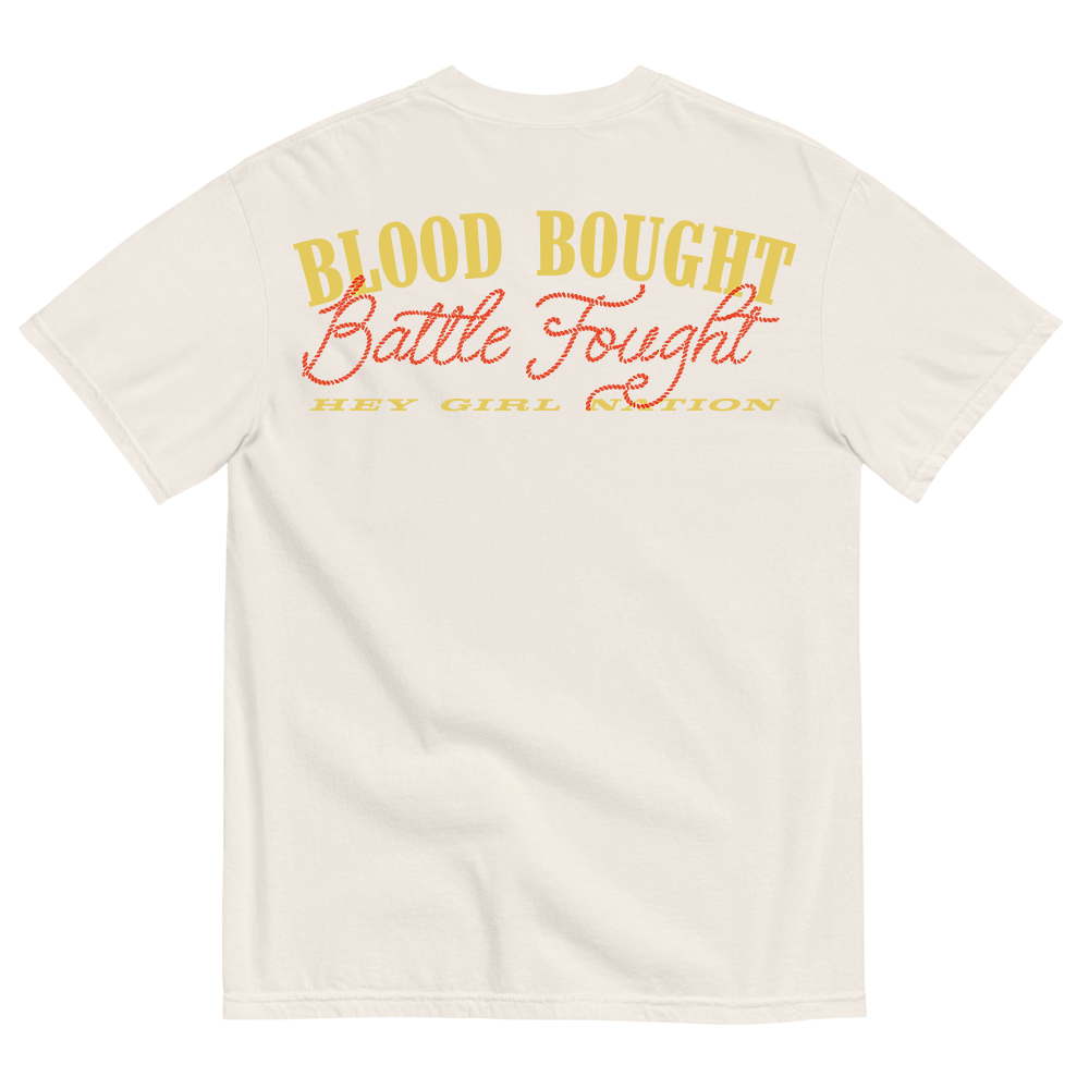 Hey Girl Nation Battle Fought T-Shirt Back