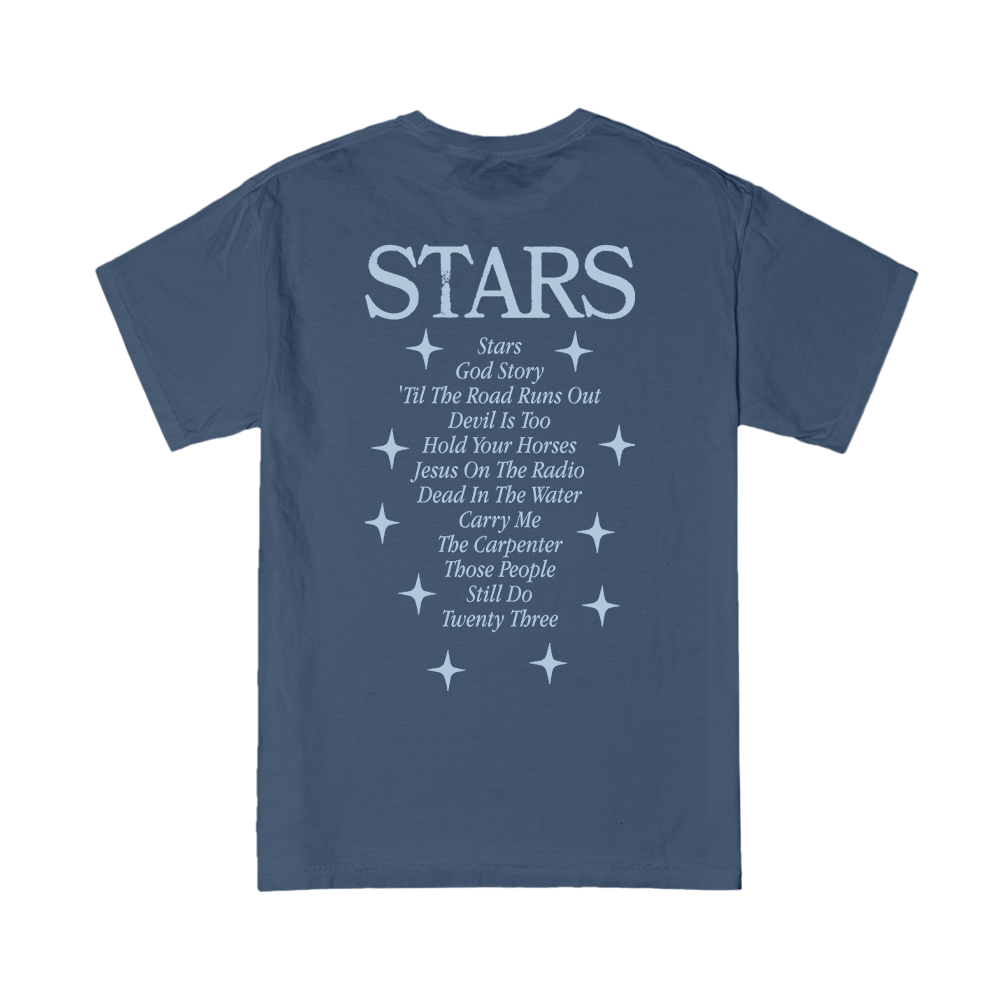Stars Tracklist T-Shirt Back