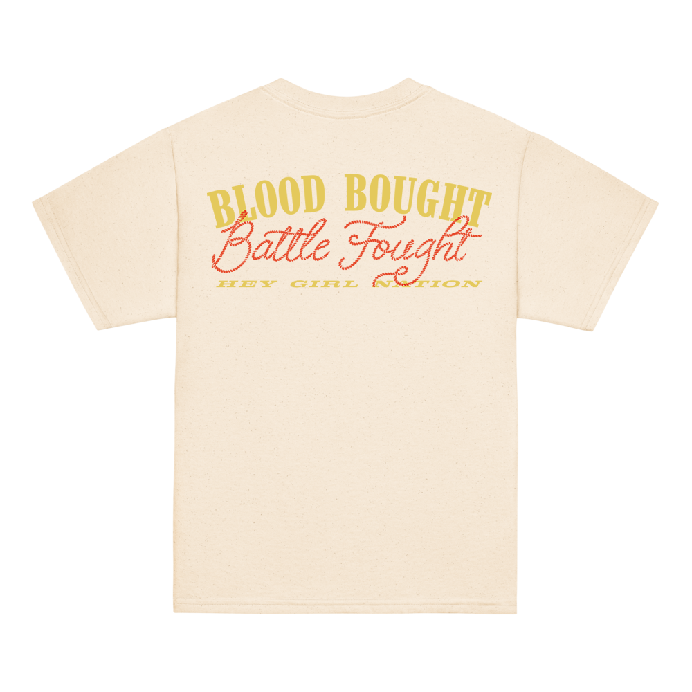 Hey Girl Nation Battle Fought Youth T-Shirt Back